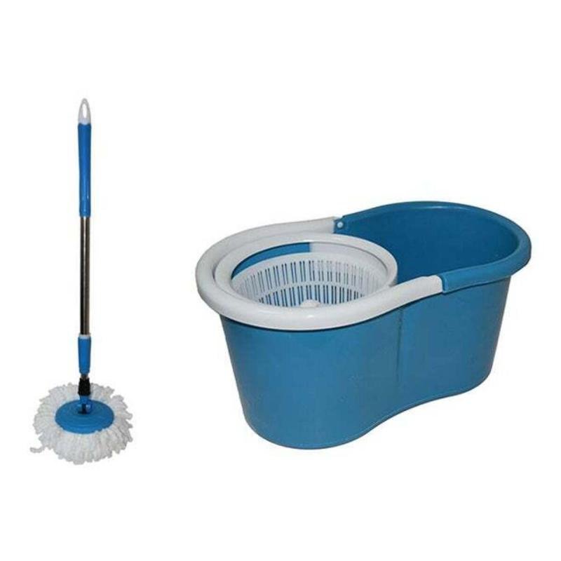 ممسحة متعددة الاستخدامات مع دلو أزرق/ أبيض