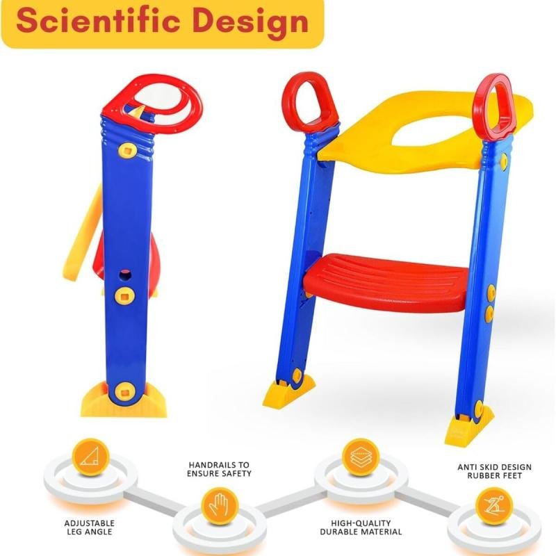 مقعد تدريب على استخدام المرحاض من HEXAR مع سلم متدرج