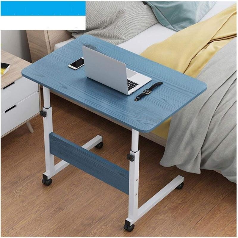 🖥️ طاولة لابتوب بعجلات قابلة للتعديل 90 * 40 سم,مكتب كمبيوتر متنقل للبيت والمكتب متعددة الاستخدامات