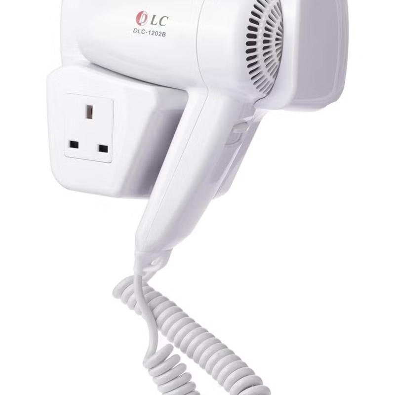 مجفف شعر مثبت على الحائط أبيض 1200 واط