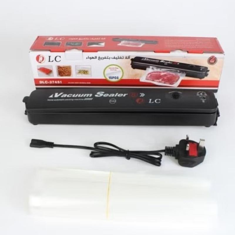 جهاز تغليف الطعام بالتفريغ - جهاز حفظ طعام أوتوماتيكي بقوة 90 واط مع طقم أكياس البدء