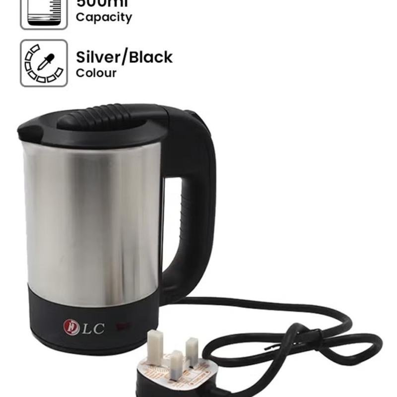 غلاية كهربائية 500 مل 500.0 مل فضي/أسود