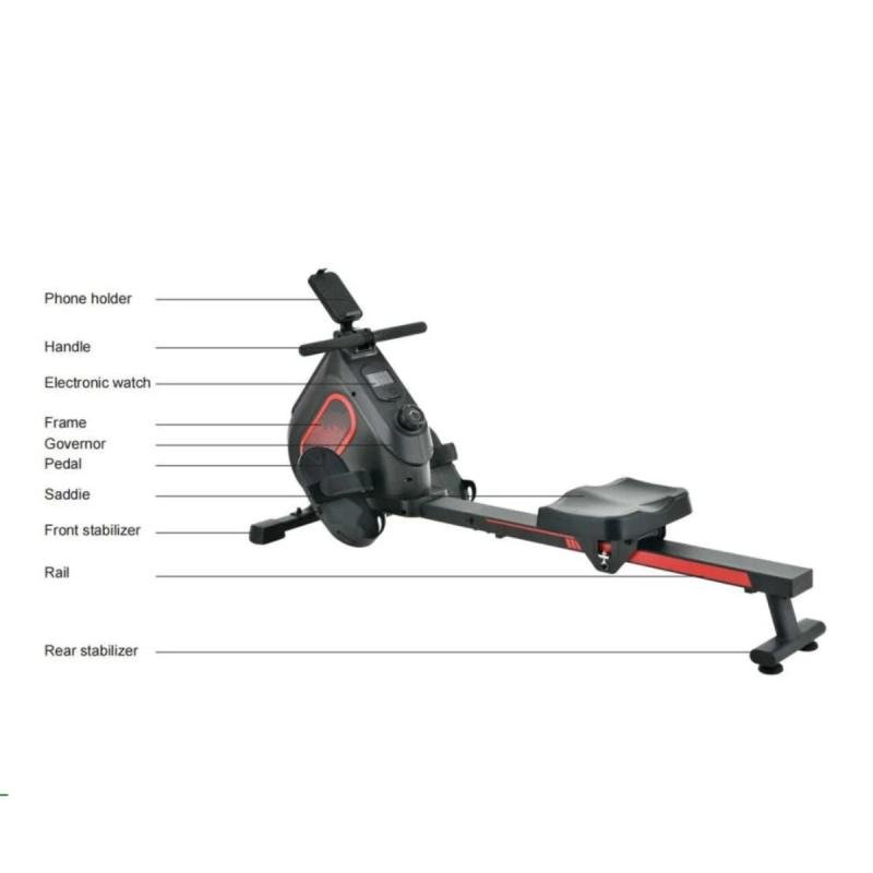 جهاز التجديف 900b لشد الأرداف ونحت الخصر – شاشة رقمية ومقاومة متعددة حتى 140 كجم