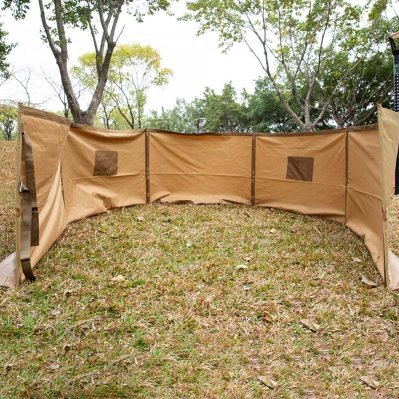 🏕️ رواق رحلات وتخييم مع شنطة – ساتر رياح عملي أصلي، مقاوم للماء، قابل للطي ( 170سم × 6 متر )
