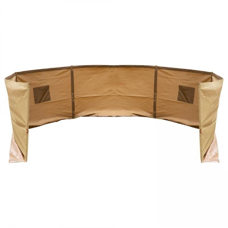 🏕️ رواق رحلات وتخييم مع شنطة – ساتر رياح عملي أصلي، مقاوم للماء، قابل للطي ( 120 سم × 6 متر )