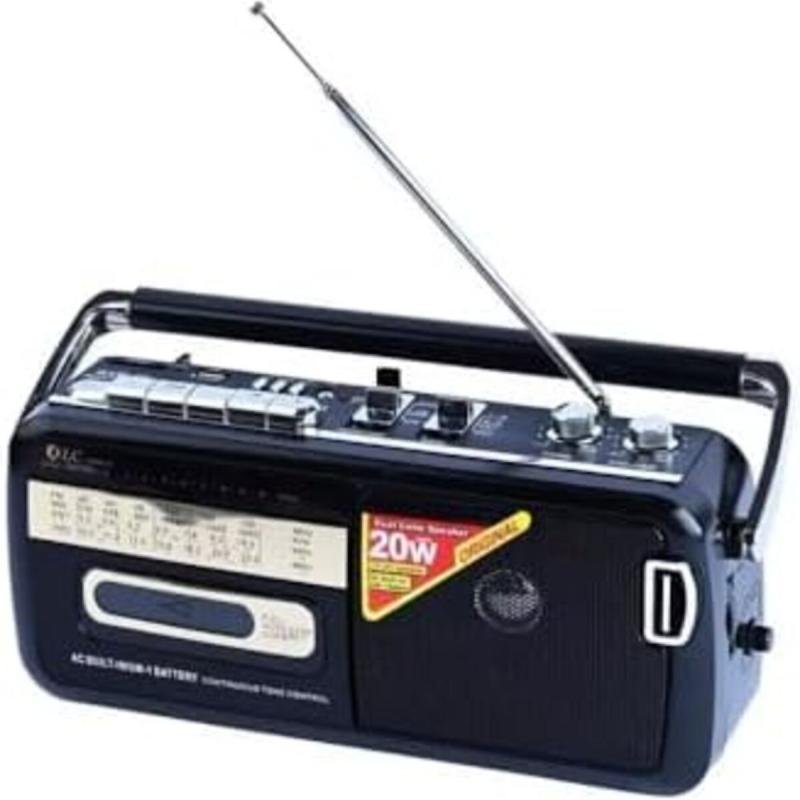 🔊 مسجل كاسيت وراديو كلاسيكي محمول من DLC– ميموري+ USB + راديو AM/FM/WM 🎶