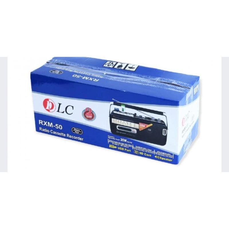 🔊 مسجل كاسيت وراديو كلاسيكي محمول من DLC– ميموري+ USB + راديو AM/FM/WM 🎶