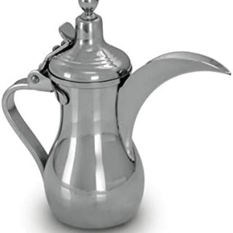 طقم تقديم قهوة صغير - دلة عربية - فضي