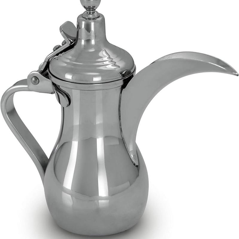 طقم تقديم قهوة صغير - دلة عربية - فضي