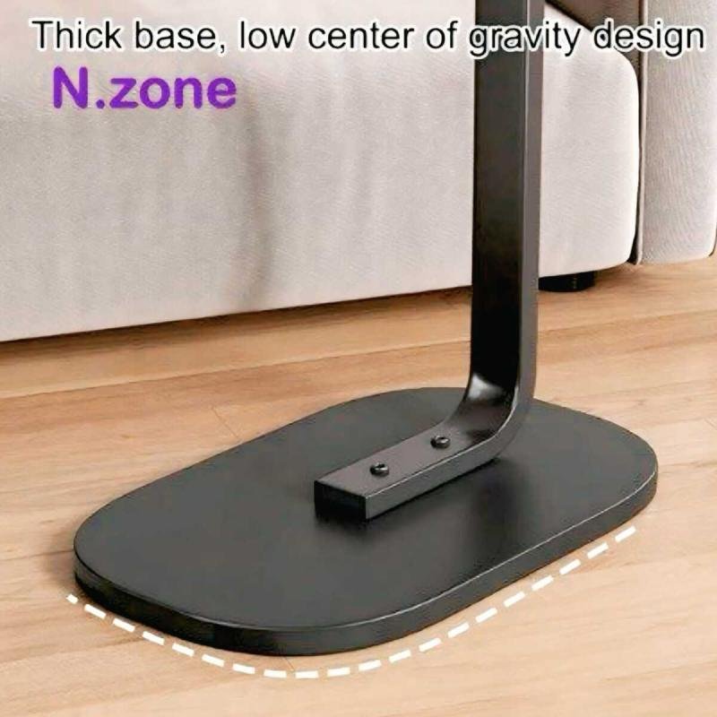 طقم من 4 قطع - طاولة قهوة عصرية | طاولة جانبية على شكل حرف C بسطح من الخشب الأسود وإطار معدني أسود