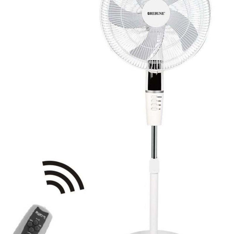 مروحة عامودية مع ريموت 16 انش لون أبيض REBUNE RSF-16-007