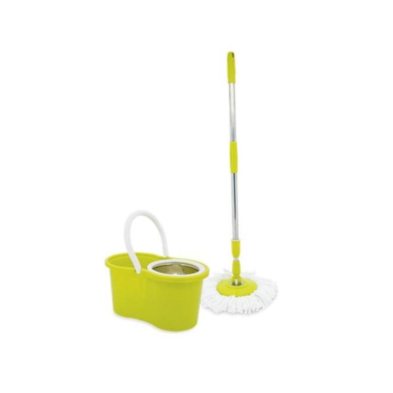 ممسحة دلو هوني بي ذات محركين تدور 360 درجة بمقبض طويل وقسمين