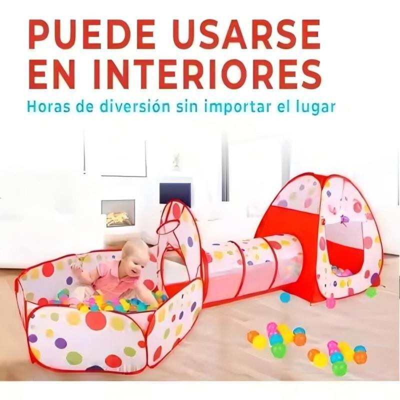 خيمة ألعاب قابلة للطي على شكل نفق زحف، بيت لعب للأطفال، حوض سباحة لكرة السلة وكرات المحيط
