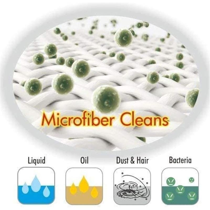 مجموعة ممسحة و دلو دوارة سهلة العصر والتنظيف، ممسحة ارضية مع عصارة دوارة ورأس ممسحة من المايكروفايبر