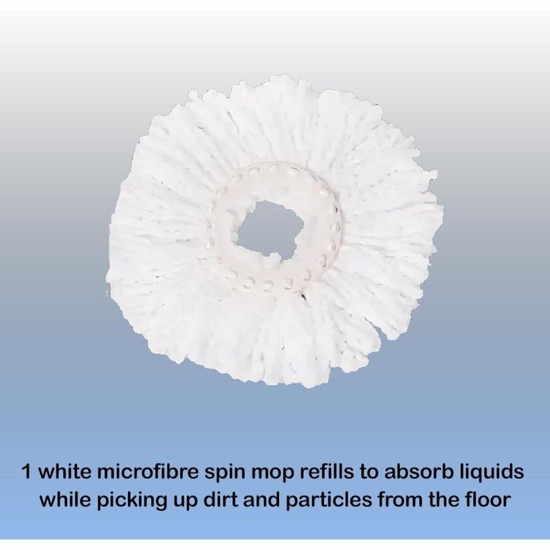 مجموعة ممسحة و دلو دوارة سهلة العصر والتنظيف، ممسحة ارضية مع عصارة دوارة ورأس ممسحة من المايكروفايبر