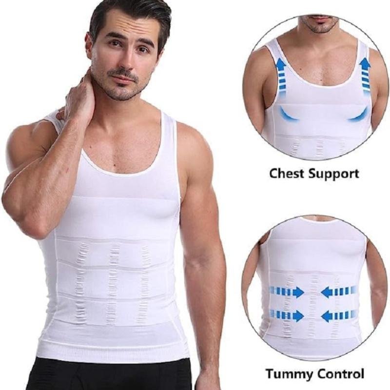 فيست تنحيف الجسم للرجال،قمصان ضغط للتثدي، سترة داخلية للتحكم في البطن،مشد سليم لنحت الجسم