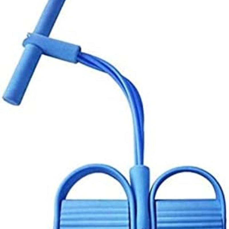 حبل سحب مرن من 4 انابيب مع دواسة للقدم لتمارين البطن والساق والخصر تومي