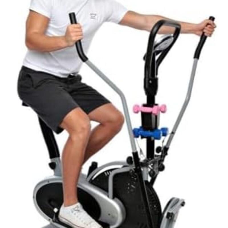 دراجة تمارين اوربتراك 3 في 1 مع تويستر لتمارين الخصر مع دمبل لتمارين العضلات,مع شاشة LCD,يتحمل 120كج