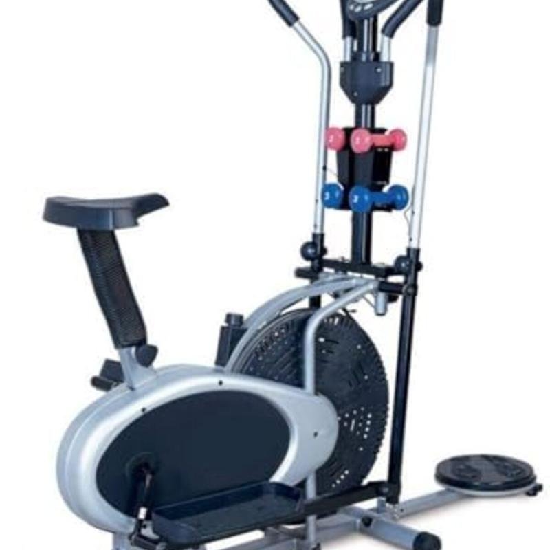 دراجة تمارين اوربتراك 3 في 1 مع تويستر لتمارين الخصر مع دمبل لتمارين العضلات,مع شاشة LCD,يتحمل 120كج