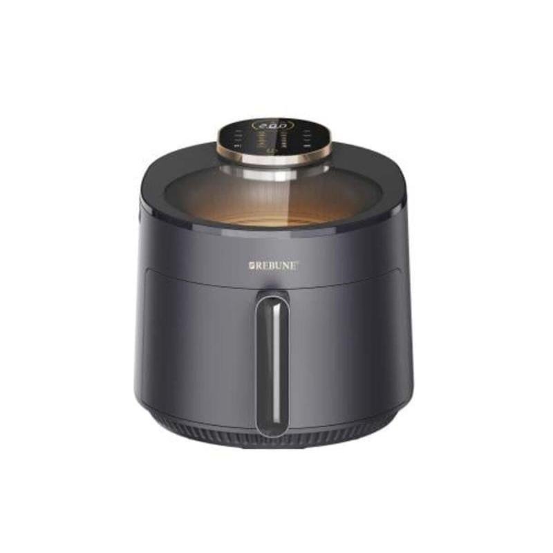 مقلاة هوائية RE-11-072 - سعة 5 لتر، طهي صحي بدون زيت، شاشة تعمل باللمس، نافذة شفافة