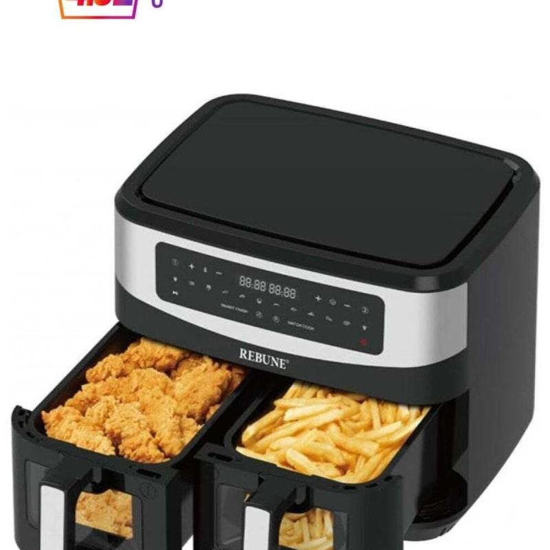 مقلاة هوائية سعة 9 لتر وقوة 1750 واط RE-11-041 باللون الأسود