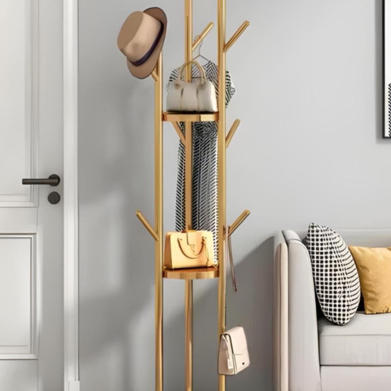 علاقة ملابس عمودية بقاعدة