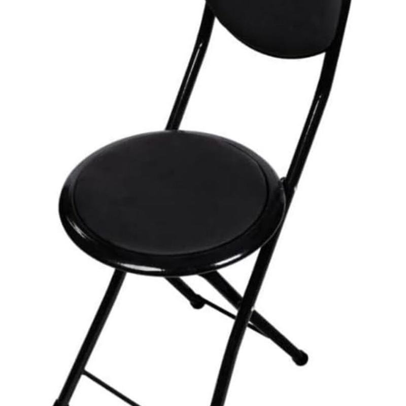 كرسي صلاة قابل للطي ، سهل الاستخدام والتحريك، لون أسود