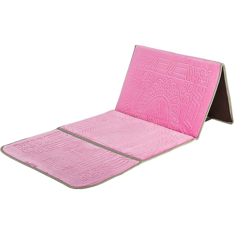 سجادة صلاة مع دعم للظهر/كرسي أرضي قابل للطي للتأمل وجيب للحمل