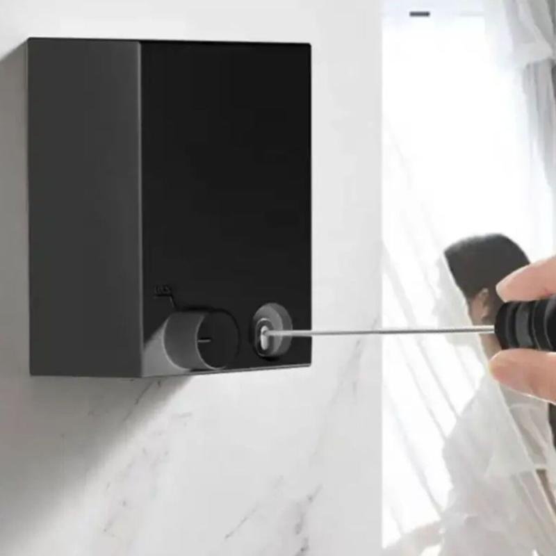 حبل نشر غسيل قابل للسحب لون اسود