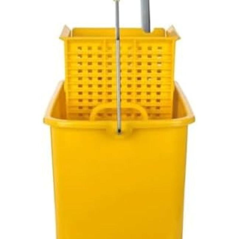 دلو ممسحة بعجلات وضغط جانبي من بونكا – دلو تنظيف احترافي للمنازل والفنادق والمستشفيات 20 لتر