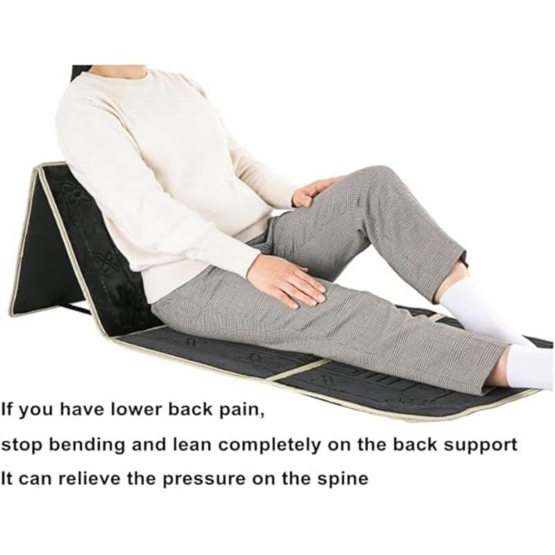 سجادة صلاة HFJ مع كرسي أرضي، ودعم ظهر قابل للطي، ومقعد تأمل محمول (بني)