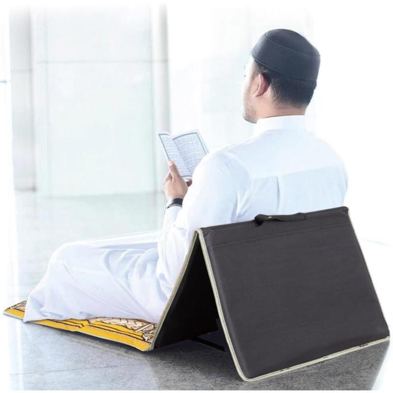 سجادة صلاة السنيدي مع كرسي سفر أصفر مقاس 110 * 55 * 34 سم 6932111314797