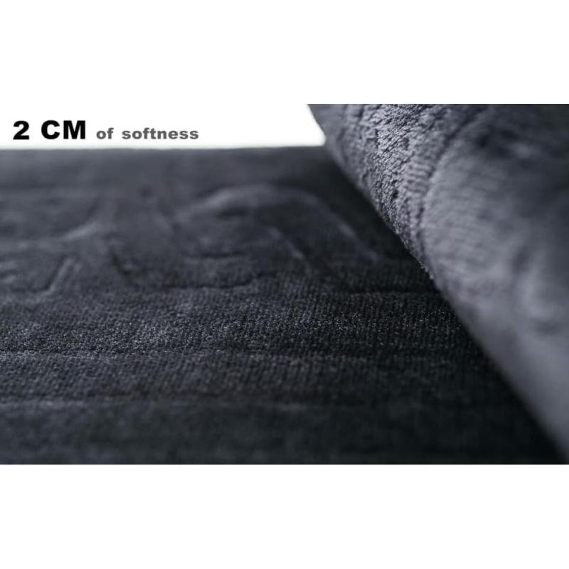 سجادة صلاة خميشة قابلة للطي مع دعم للظهر، كرسي أرضي محمول للتأمل، (أسود)