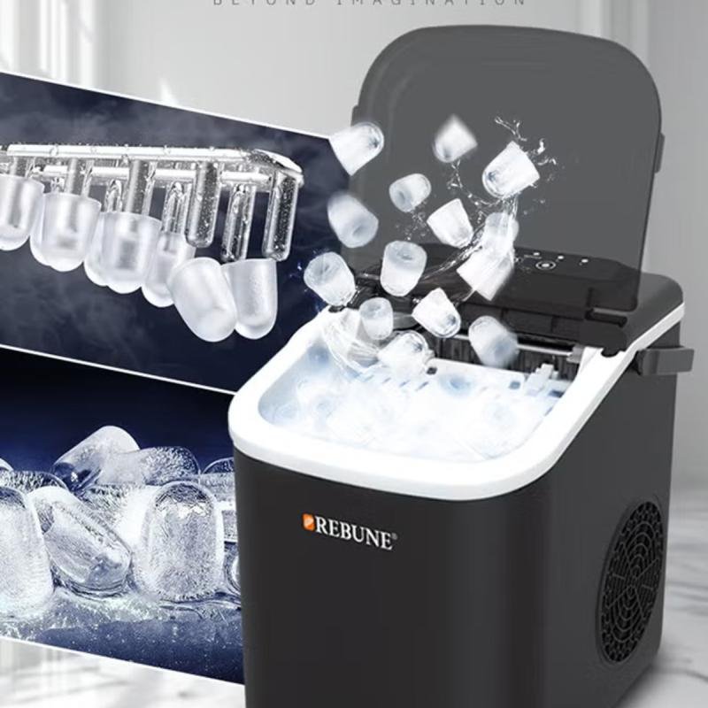 صانعة ثلج منزلية 112 واط - سعة 1100 مل، إنتاج ثلج سريع Re-6-043