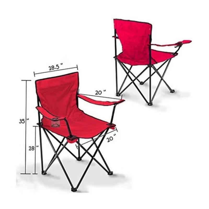 كرسي تخييم قابل للطي 35.5 × 21 × 34.7 بوصة 35.5 × 21 × 34.7 بوصة