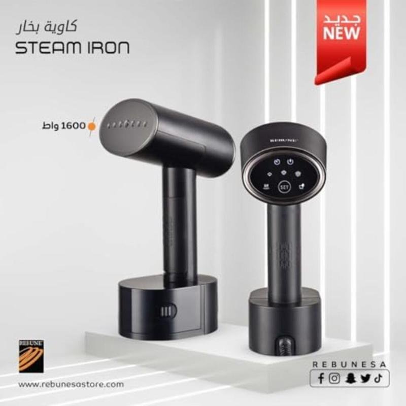 كاوية بخار يدوية بسرعة فائقة، كي جاف / رطب قدرة 1600 واط، سعة 320 بفرشاة لإزالة الشوائب RE-3-056