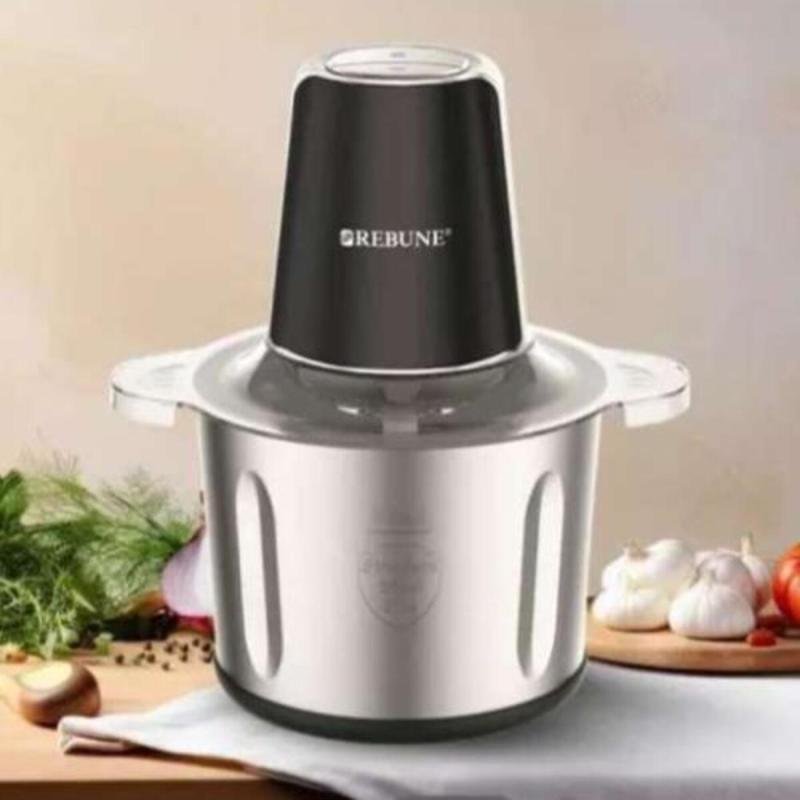 مفرمة خضراوات ريبون سعة 3 لتر بقوة 500 واط، لون فضي - RE-2-193