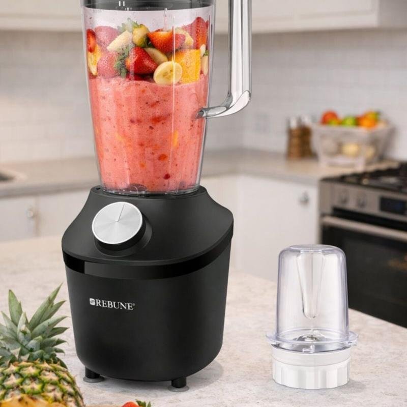 خلاط كهربائي ومطحنة توابل ريبون 650 واط - 1.8 لتر - RE-2-195