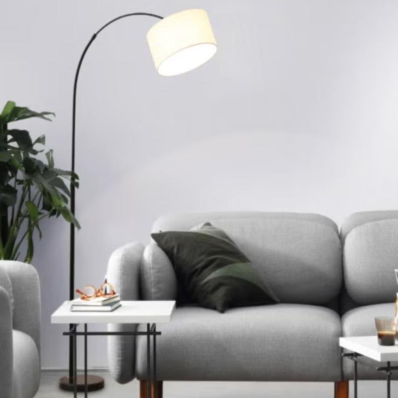 مصباح أرضي عمودي بسيط من دومويك نورديك، يحمي العين، مزود بإضاءة ثلاثية الألوان بقوة 12 واط