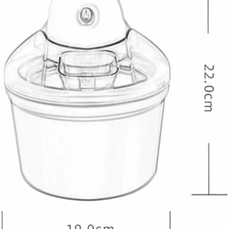 ماكينة صنع الآيس كريم، سعة 1500 مل، ماكينة صنع السوربيه والزبادي المجمد، وقت التحضير 20-40 دقيقة،