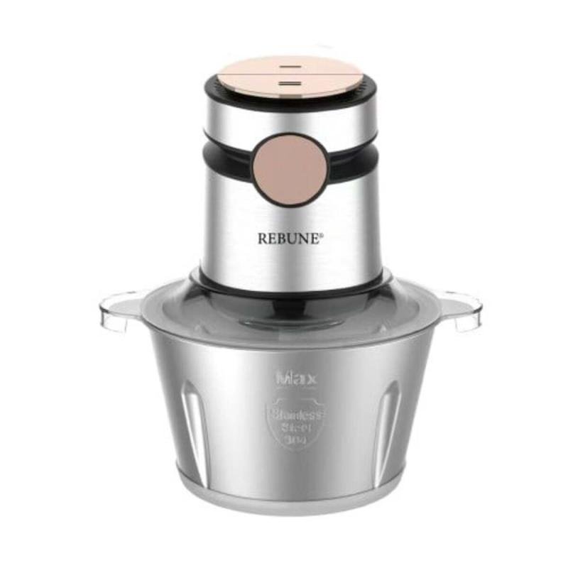 مفرمة ريبون الكهربائية للخضراوات واللحوم سعة 2 لتر - 500 واط - فضي - RE-2-151