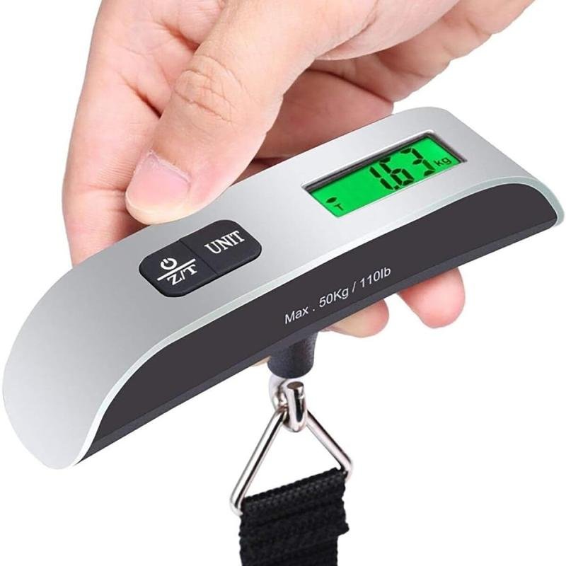 ميزان أمتعة رقمي معلق - Ulticnovo محمول باليد للسفر مع شاشة LCD 50 كجم 110 رطل متعدد الألوان