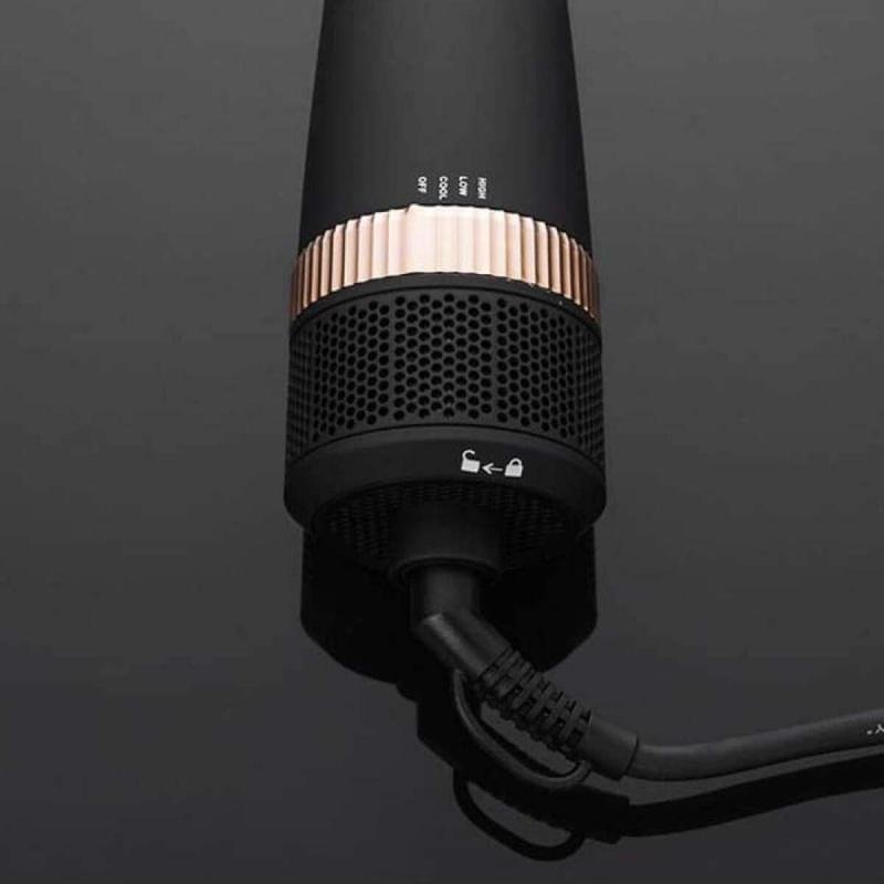 مجفف الشعر الأيوني Re-8888 بقوة 1300 واط - تقنية الأيونات السالبة، لون أسود