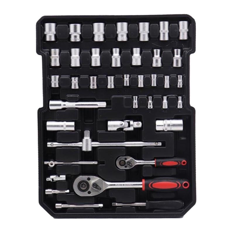 حقيبة الأدوات وصندوق الأدوات 187 قطعة حقيبة مزودة بعجلات لسهولة التنقل