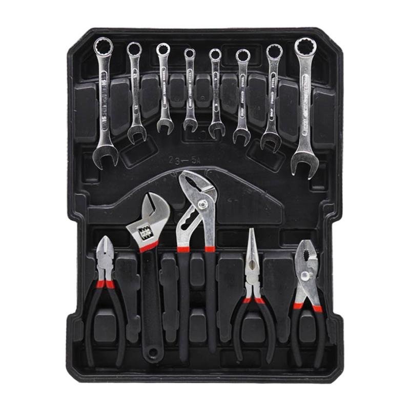 حقيبة الأدوات وصندوق الأدوات 187 قطعة حقيبة مزودة بعجلات لسهولة التنقل