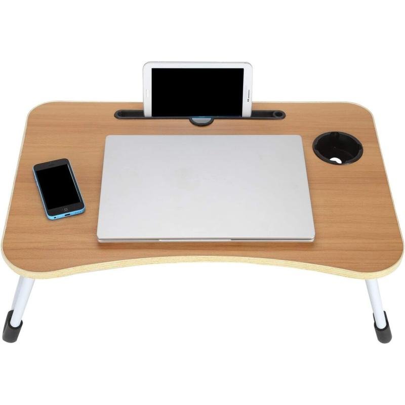 مكتب، مكتب كمبيوتر محمول، سرير قابل للطي، طاولة صغيرة كسول، لون الخشب