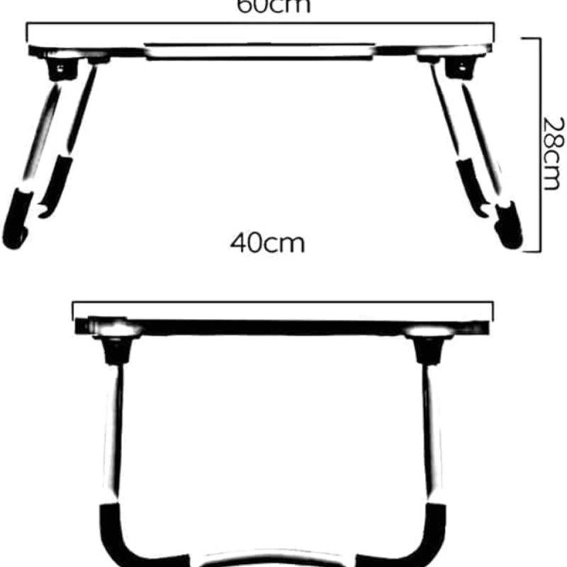 طاولة لابتوب للسرير محمولة قابلة للطي مع حامل أكواب للعمل وتناول الطعام والكتابة، لون زهري
