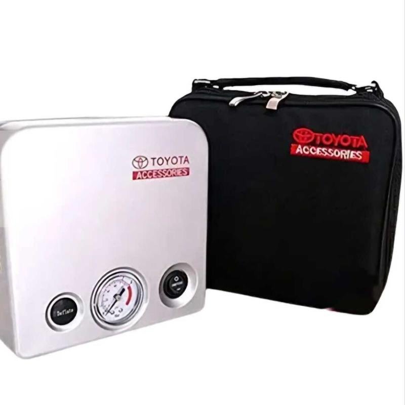 منفاخ تويوتا لكفرات السيارات و الدراجات ضاغط الهواء يعمل عن طريق ولاعة السجائر بالسيارة