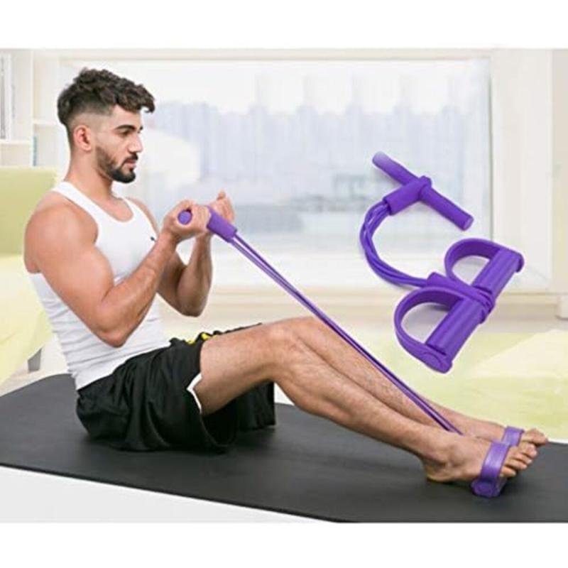 حبل مقاومة للياقة البدنية من مع شريط شد مرن للرجلين والفخذين والذراعين والظهر تومي