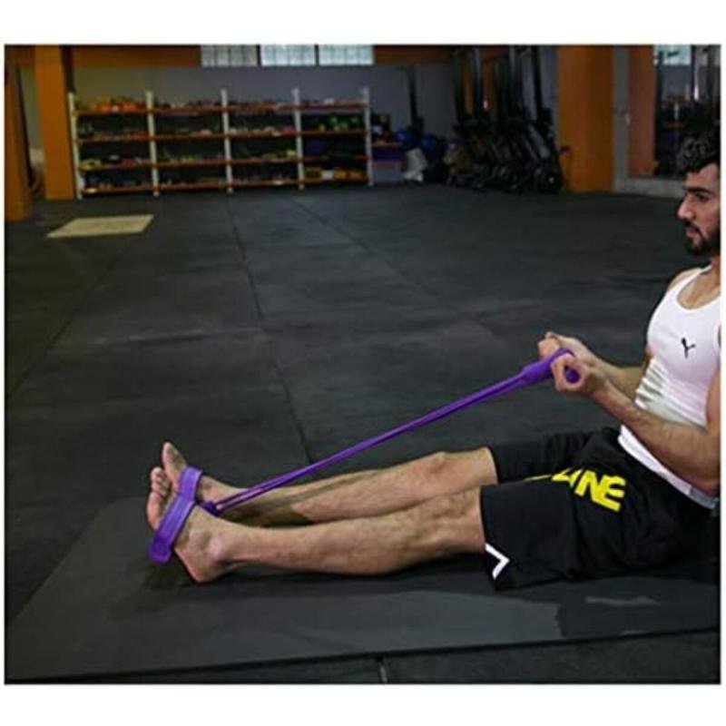 حبل مقاومة للياقة البدنية من مع شريط شد مرن للرجلين والفخذين والذراعين والظهر تومي